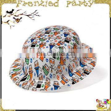 cute skull print round top party plastic hat