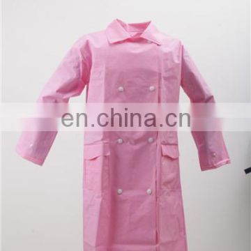 Waterproof pvc raincoat for adult