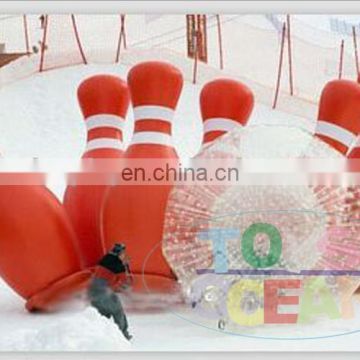 HI inflatable bowling pins for zorb ball game,plastic bowling pin