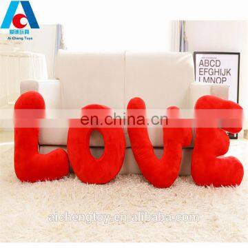 wedding plush toy gifts red love letter shaped pillow