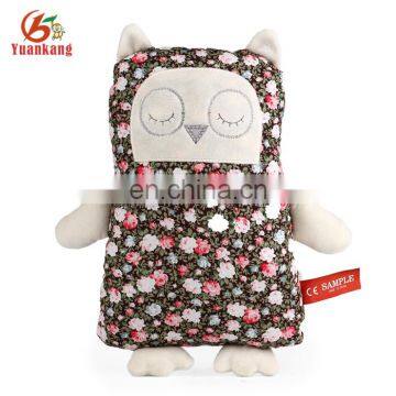 Custom cuddly owl shape toy plush cushion pillow