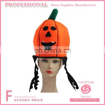 Halloween custom pumpkin hat decorated with hair for children festival favor