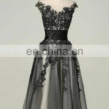 Grace Karin Cap Sleeve Gray Elegant Short Prom Dress CL007581 photo-4