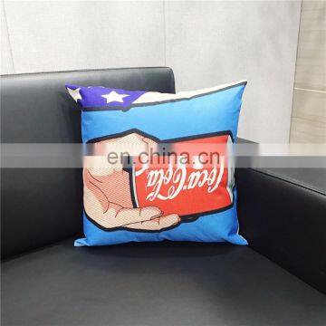 American Vintage Style Custom Printed Cushion Cover photo-3