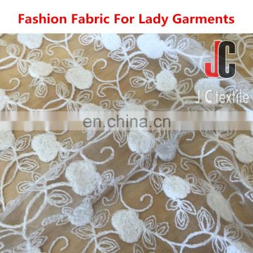 Manufacturer supply 100% polyester spandex indian bridal lace fabric for lady