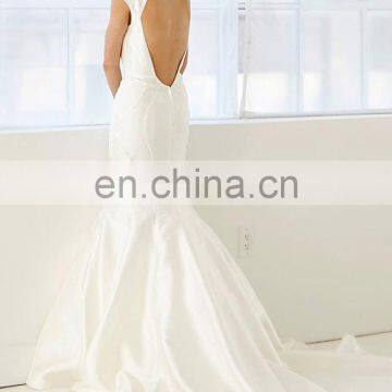Cap Sleeve Collared Wedding Gown