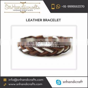 Premium Quality Leather Stud Bracelet Available at Low Cost