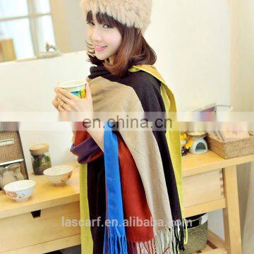 Winter lady knitting scarf blanket scarf tassel scarves wholesale