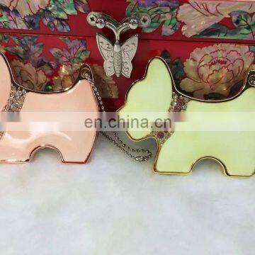 Foldable Cosmetic Makeup Mirror / Small Pocket Size Double Sided Cat Dog Heart Round Shaped Compact Mirror