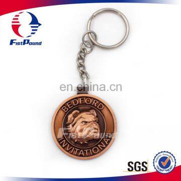 Souvenir metal keychain with antique color finishing