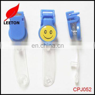 Factory custom logo10mm plastic name badge clip