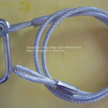 high quality safety cable for moving head light,cables for led stage light,stage light part,dj entertainment for wedding