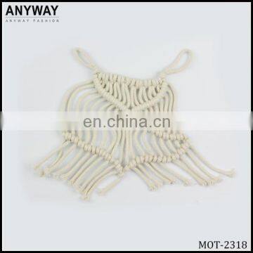 bridal sash macrame applique