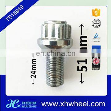 12mm*1.50 Chrome Cone Seat Lug Bolt Wheel Locks photo-2