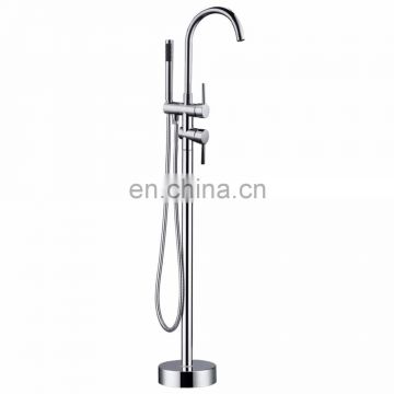 Luxury waterfall flow upc shower faucet floor standing bathtub faucet