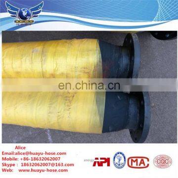 Flexible oil suction discharge rubber hose with flange