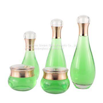 High Quality Cosmetic Pump Skin Care Lotion Glass Bottle