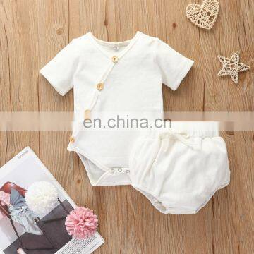 RTS Hot selling cotton short sleeve children's clothing baby rompers for boys and girls