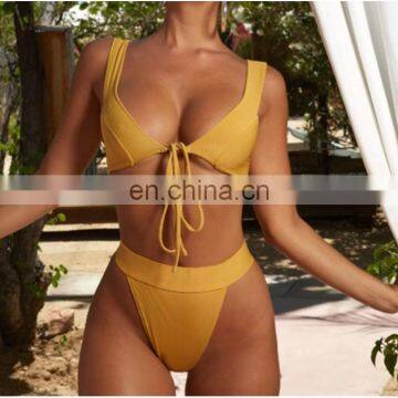 2019 Oem Fashion Ladies Swimming Suit Sexy Bikini Swimwear Women two Piece Swimsuit