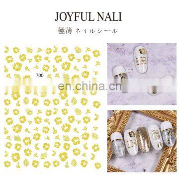 JOYFUL 697-704 Hot Selling Japanese Metallic Gold and Silver Flower Leaf Nail Sticker Nail Decals photo-5