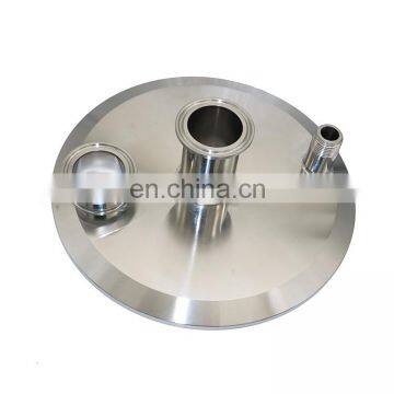 Stainless Steel Sanitary Flat End Cap for Connection Bottom Base photo-2