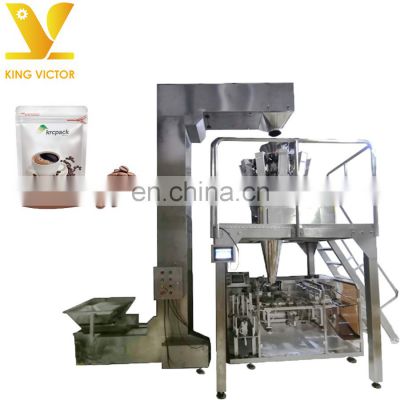 Kingvictor Standup Packing Machine Packing Machine Price Coffee Beans VFFS Zipper Zip-lock Standup Bag Packing Machine