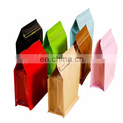 Professional Manufacturer aluminium easy tear plastic pouch coffee packaging bags with valve