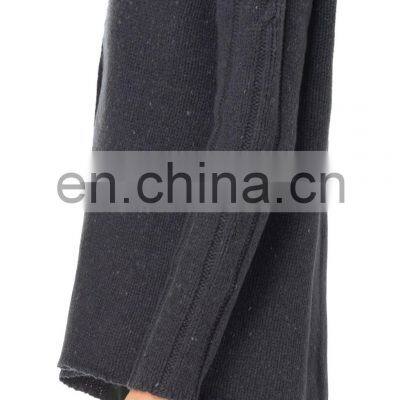 Ladies v Neck Wool Cardigan Sweater With Cable Design on Sleeves photo-3