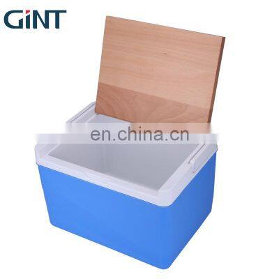 GiNT 11L China Suppliers Eco Friendly Detachable Wooden Lid Hard Cooler Ice Chest Ice Cooler Box