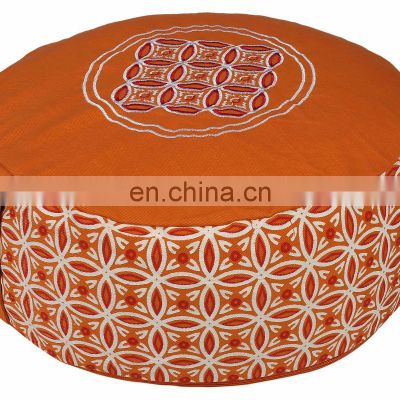 Half Printed Design 100% Cotton Zafu Meditation Cushion