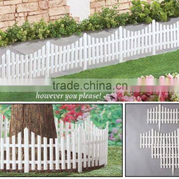 Plastic Flexible Resin Picket Fence Garden Border