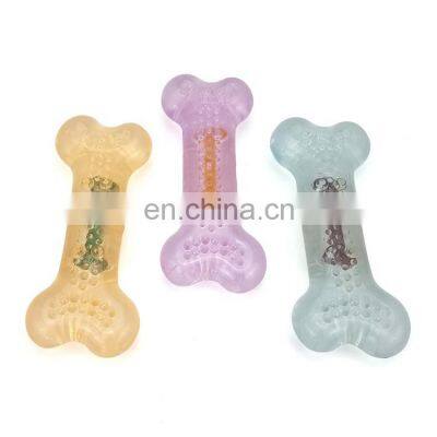 Wholesale Durable Pet Chew Toys  Flavored Soft TPR & Teeth Cleaning Chewing Dog bone toy