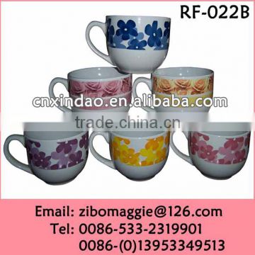 Professional Zibo Made Popular Porcelain Promotion Soup Traveling Mug Made in China