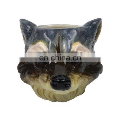 Custom Design Outdoor Indoor Animal Shape Hand Painted Decorative Garden Flower Plant Planter Ceramic Bonsai Pots