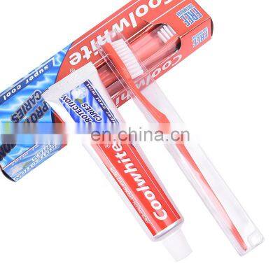 2020 hot sale OEM customizable Plastic Toothbrush Kit With Toothpaste