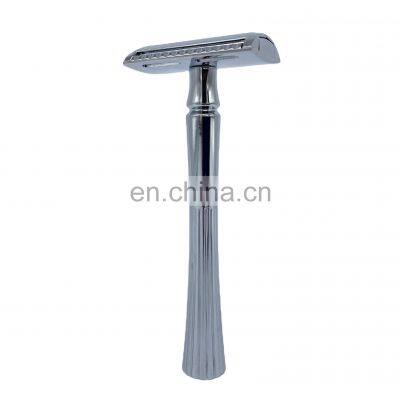 Mens Black Metal Stainless Steel Double Edge Shaving Safety Razor photo-3