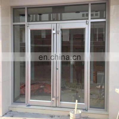 Aluminum KFC door  single  door tempered glass  ground spring doors