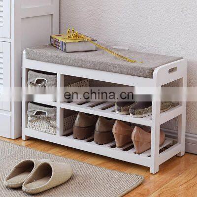 Footstool Wicker Basket Draws Cushion Seat Ottoman Storage Bench photo-4