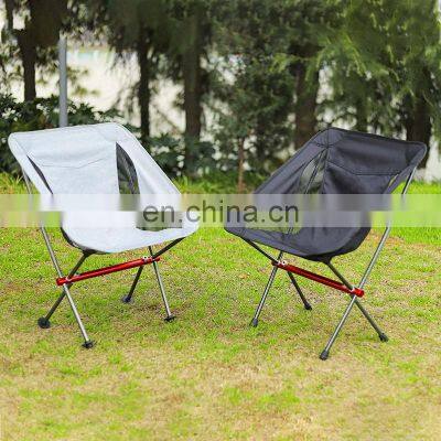 2022 Ground High Back Beach Travel Floor Aluminium Outdoor Moon Portable Folding Chair Camping photo-4