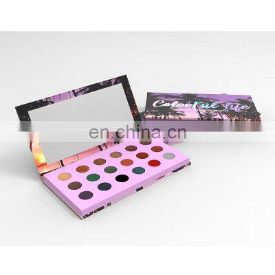 Bulk Multi 18 Color Empty Eyeshadow Pan Empty Paper Cardboard Packaging 16mm Eyeshadow Palette Custom Design