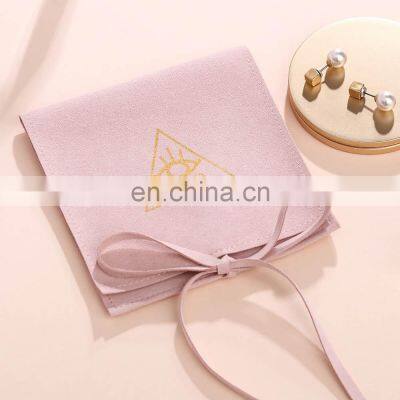 PandaSew Jewelry Packing Bag Pouches with Ribbon Envelope Microfiber Jewelry Pouch