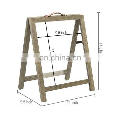 Clear Acrylic Vintage Gray Wood Tabletop Decorative Display Message Board photo-4