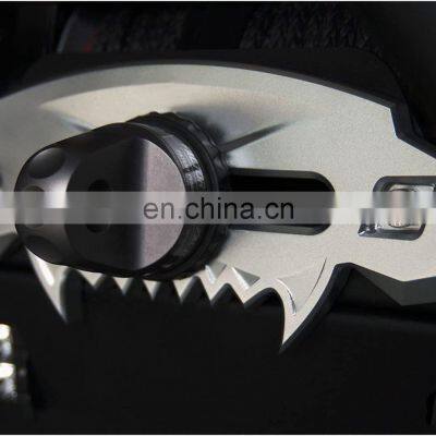 J071 Universal Beast Front Bumper Aluminum 4x4 Hawse Fairlead Synthetic Winch for SUV Wrangler Rubicon Sahara Sport JK JKU Car A photo-4