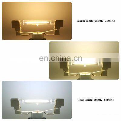 Dimmable LED R7S Glass Tube COB Bulb 78MM 118MM R7S LED Corn Lamp