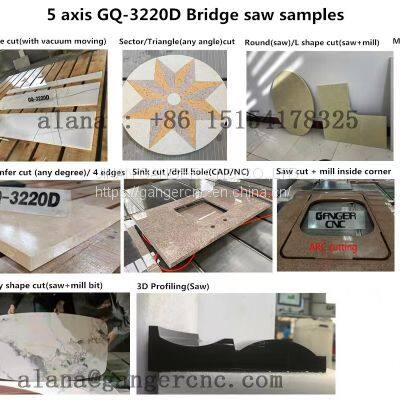Stone Cutting Bridge Saw 5 Axis GQ-3220D for Marble Granite Sintered Stone Porcelain photo-4