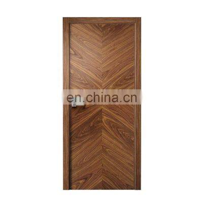 Simple Design Wood Door House Doors Walnut Solid Wood Inteior Wooden Door photo-2