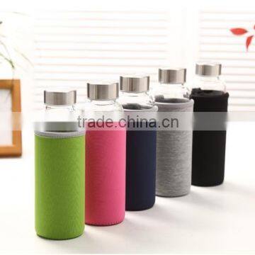 high borosilicate glass drinking bottle