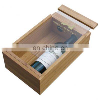 Made in china handmade bamboo wine packing box wooden box