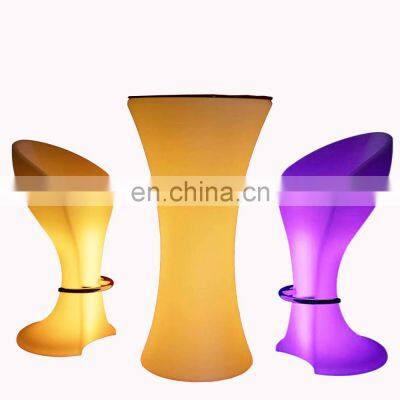 wireless illuminated party bar table modern glowing coffee shop led chair night club led furniture bar tables and chairs sofa