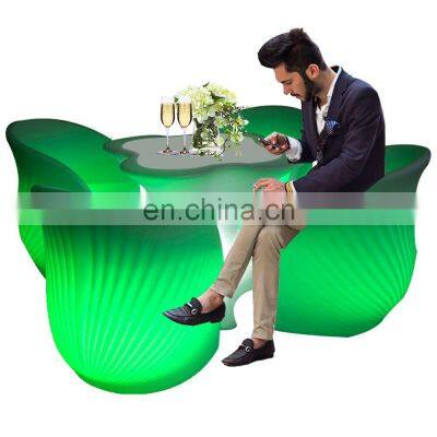 light up furniture set portable outdoor plastic tables Waterproof Nightclub Led home bar luminous table led chair
